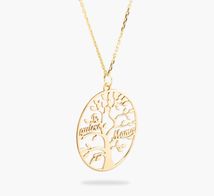 collar de oro arbol de la vida personalizado