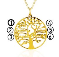 collar de oro arbol de la vida personalizado