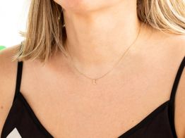 cadena inicial lisa doble asa personalizable
