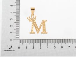 colgante inicial con corona y circonitas personalizado