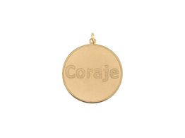 colgante redondo mate con texto personalizable en acabado brillo