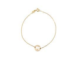 pulsera con moneda con inicial personalizable