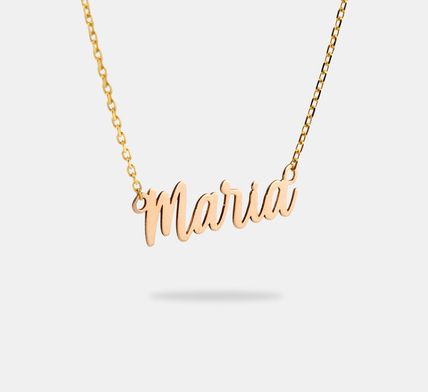 collar de oro personalizado nombre tipografia michaella garden