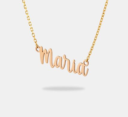 collar de oro personalizado nombre tipografia michaella garden