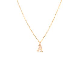 cadena inicial con circonita en extremo izquierdo personalizable
