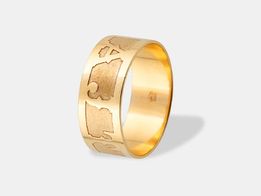 anillo de oro ajustador en brillo y mate personalizado