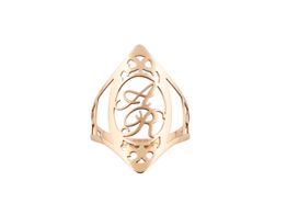 anillo lanzadera con 2 letras laser personalizable