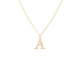 cadena con colgante inicial con 3 circonitas personalizable