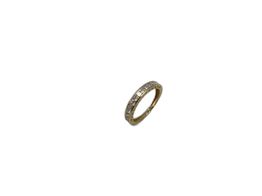 alianza oro 18k con diamante de laboratorio 