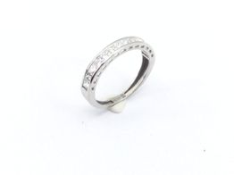 alianza oro 18k con diamante de laboratorio 