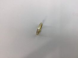 alianza oro 18k con diamante de laboratorio 