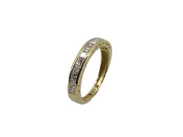 alianza oro 18k con diamante de laboratorio 