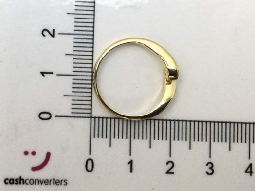 alian&ccedil;a ouro 18k com pedra con diamante 