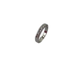 alian&ccedil;a ouro 18k com pedra con diamante 