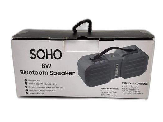 altavoz portatil bluetooth cool soho 8w