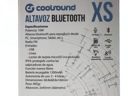 altavoz portatil bluetooth coolsound xs 10w azul
