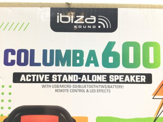 altavoz portatil bluetooth ibiza sound columba600