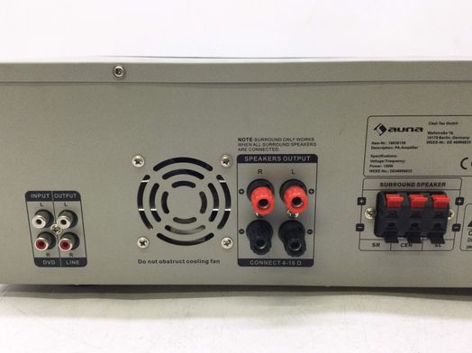 amplificador hifi auna amp-3800 bt silver