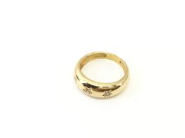 anel com adorno ouro 19k com pedra con diamante 