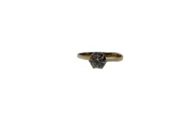anel com adorno ouro 19k com pedra 