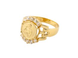 anel ouro 18k com pedra con circonita 