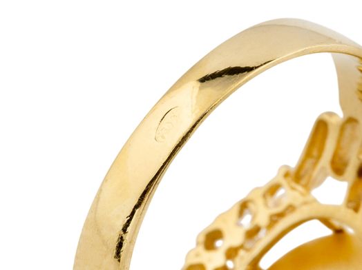 anel ouro 18k com pedra con circonita 