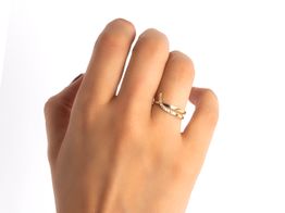 anel ouro 18k com pedra con circonita 