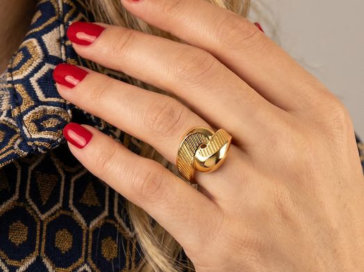 anel ouro 18k 