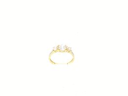 anillo oro 18k con circonita 
