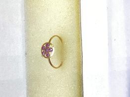 anel ouro 18k con circonita 