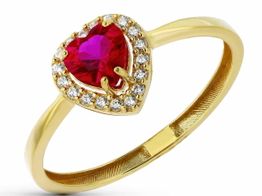 anel ouro 18k com pedra con circonita 