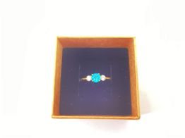 anel ouro 18k com pedra con circonita,topacio 
