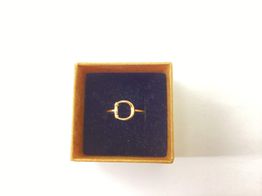 anel ouro 18k con circonita 