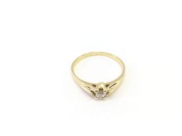 anillo oro 18k con circonita 