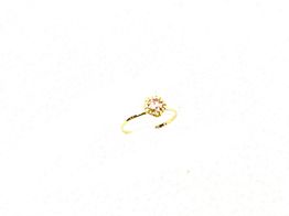 anillo oro 18k con circonita 