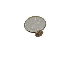 anel ouro 18k com pedra con circonita 