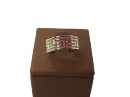 anel ouro 18k com pedra con circonita 