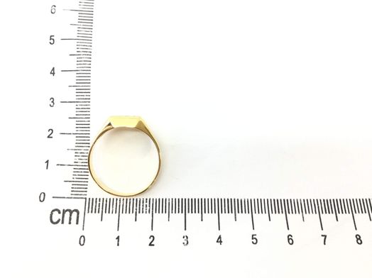 anel ouro 19k com pedra con diamante 