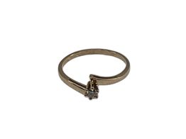 anel ouro 19k com pedra con diamante 