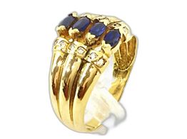 anel ouro 19k com pedra 