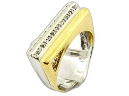 anel ouro 19k com pedra con circonita 