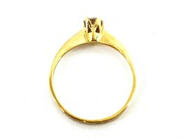 anel ouro 19k con circonita 