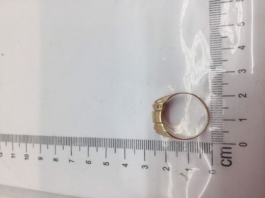anel ouro 19k con sem pedra 