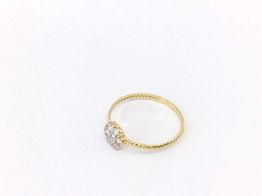 anel ouro 18k com pedra con circónita 