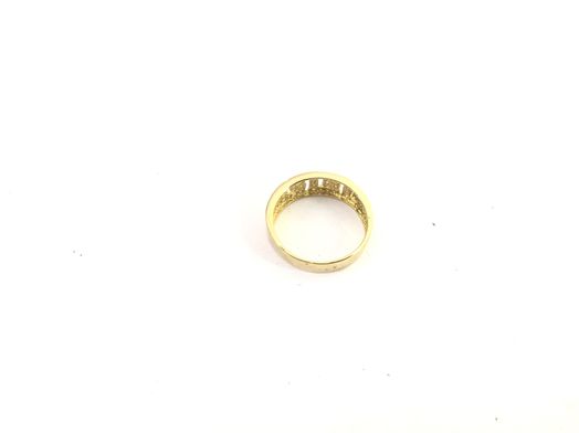 anel ouro 19k com pedra con circonita 