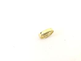 anel ouro 19k com pedra con circonita 