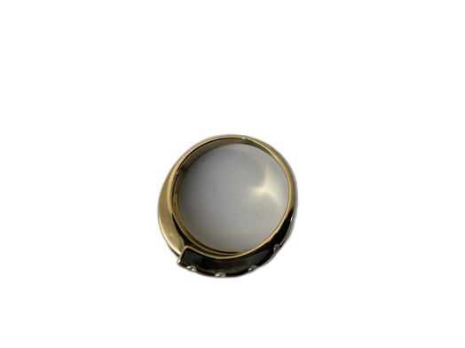 anel ouro 19k com pedra con circonita 