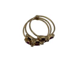 anel ouro 19k com pedra con diamante,rubi 