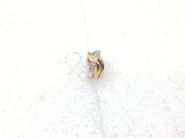 anel ouro 19k com pedra con diamante 