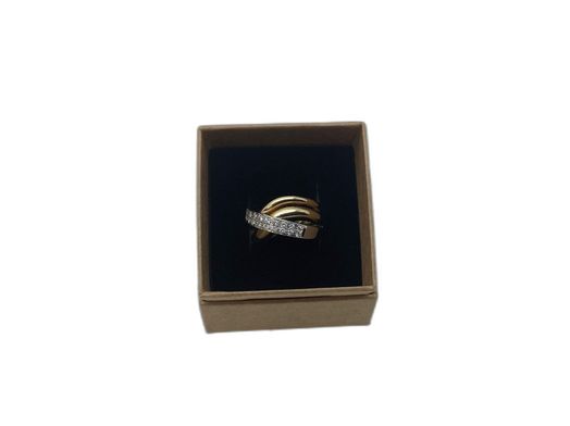 anel ouro 19k com pedra con diamante 